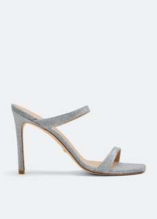 Мюли STUART WEITZMAN Aleena 100 mules, серебряный