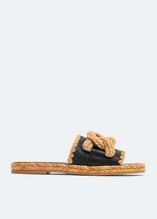 Сандалии TOD&apos;S Kate leather sandals, черный Tod’S