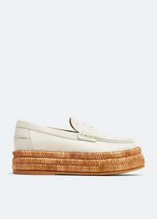 Лоферы TOD&apos;S Platform leather loafers, белый Tod’S