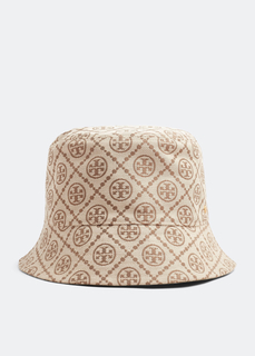 Шляпа TORY BURCH T Monogram bucket hat, бежевый