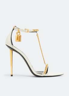 Сандалии TOM FORD Padlock chain sandals, белый