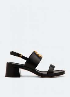 Сандалии TORY BURCH Eleanor heel sandals, черный