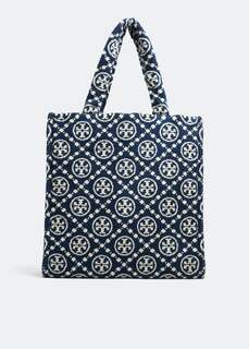 Сумка-тоут TORY BURCH T Monogram terry tote bag, синий