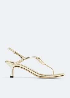Сандалии TORY BURCH Capri Miller heeled sandals, золотой