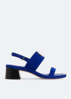 Сандалии TORY BURCH Eleanor heel sandals, синий