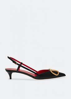 Туфли VALENTINO GARAVANI VLogo leather pumps, черный