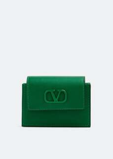 Картхолдер VALENTINO GARAVANI VLogo Signature card case, зеленый