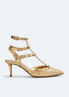 Туфли VALENTINO GARAVANI Rockstud pumps, золотой