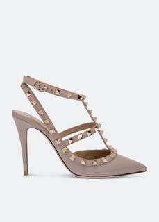 Туфли VALENTINO GARAVANI Rockstud pumps, бежевый