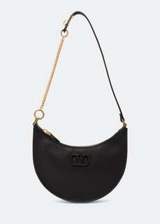 Сумка-хобо VALENTINO GARAVANI VLogo Signature hobo bag, черный