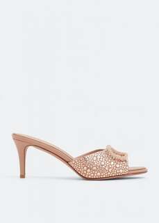 Мюли VALENTINO GARAVANI VLogo Signature embellished mules , розовый