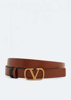 Ремень VALENTINO GARAVANI VLogo Signature reversible belt, коричневый