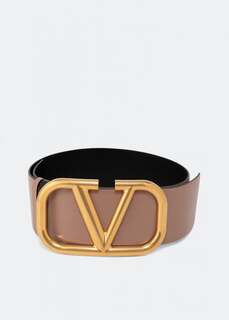 Ремень VALENTINO GARAVANI VLogo Signature reversible belt, бежевый