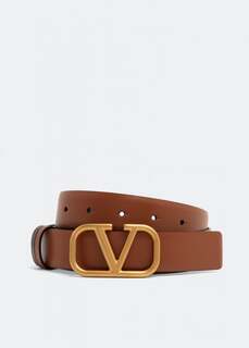 Ремень VALENTINO GARAVANI VLogo Signature reversible belt, коричневый