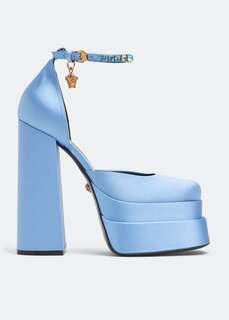 Туфли VERSACE Medusa Aevitas platform pumps, синий