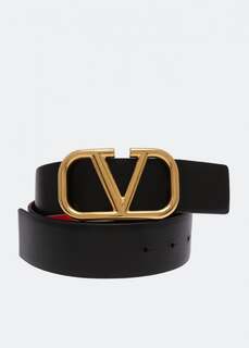 Ремень VALENTINO GARAVANI VLogo leather belt, черный