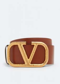 Ремень VALENTINO GARAVANI VLogo Signature reversible belt, коричневый