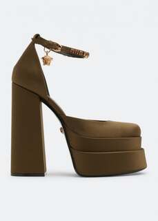 Туфли VERSACE Medusa Aevitas platform pumps, зеленый