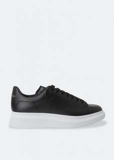 Кроссовки ALEXANDER MCQUEEN Oversized leather sneakers, черный