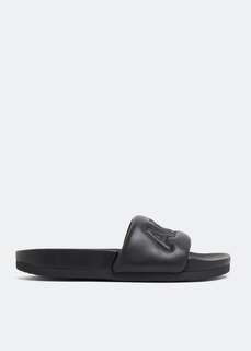 Сандалии AMBUSH Quilted leather slide sandals, черный