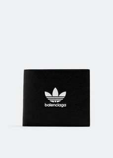 Кошелек BALENCIAGA x adidas Square folded wallet, черный