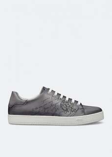 Кроссовки BERLUTI Playtime Scritto leather sneakers, серый