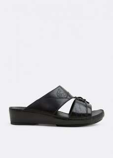Сандалии BERLUTI Dubai leather sandals, черный