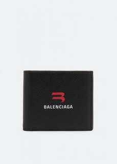 Кошелек BALENCIAGA Cash square folded wallet, черный