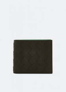 Кошелек BOTTEGA VENETA Intrecciato bi-fold wallet, коричневый