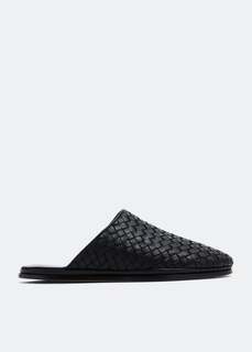 Слиперы BOTTEGA VENETA Open back slippers, черный