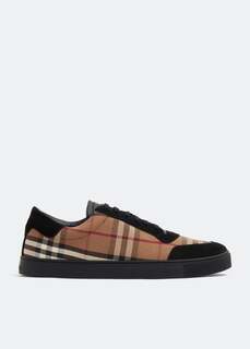 Кроссовки BURBERRY Vintage Check sneakers, коричневый