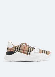 Кроссовки BURBERRY Regis sneakers, бежевый