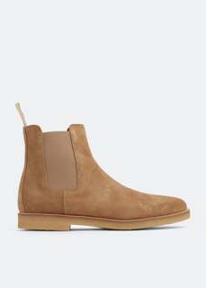 Ботинки COMMON PROJECTS Suede Chelsea boots, коричневый