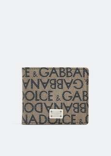 Кошелек DOLCE&amp;GABBANA Logo printed wallet, коричневый