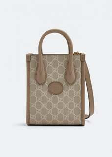 Сумка-тоут GUCCI Interlocking G mini tote bag , бежевый