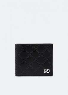 Кошелек GUCCI Signature coin wallet, черный