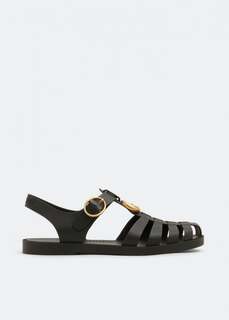 Сандалии GUCCI Rubber sandals, черный