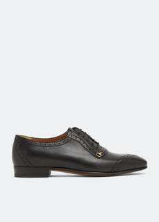 Оксфорды GUCCI Leather Oxford shoes, черный