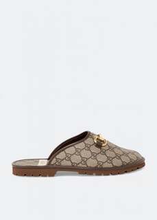 Слиперы GUCCI Horsebit slippers, принт