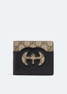 Кошелек GUCCI Interlocking G cut-out wallet, черный