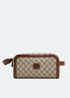 Сумка GUCCI Interlocking G toiletry case, бежевый