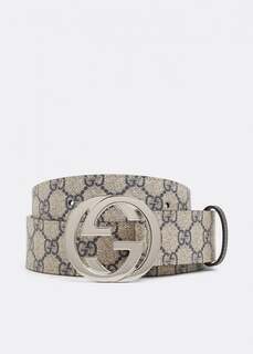 Ремень GUCCI GG Supreme belt, бежевый