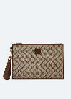 Сумка GUCCI Interlocking G pouch, бежевый