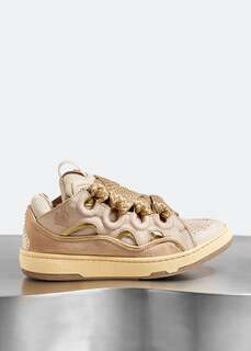 Кроссовки LANVIN x Level Shoes Curb sneakers, бежевый