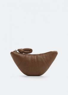 Сумка LEMAIRE Croissant leather purse, коричневый