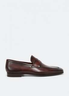 Лоферы MAGNANNI Leather loafers, коричневый