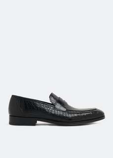 Лоферы MAGNANNI Alligator leather loafers, черный