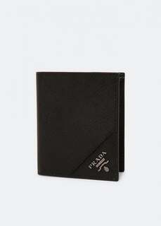 Кошелек PRADA Saffiano leather wallet, черный