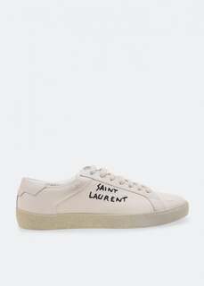 Кроссовки SAINT LAURENT Court Classic sneakers, нейтральный