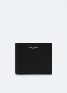 Кошелек SAINT LAURENT East/West leather wallet, черный